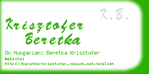 krisztofer beretka business card